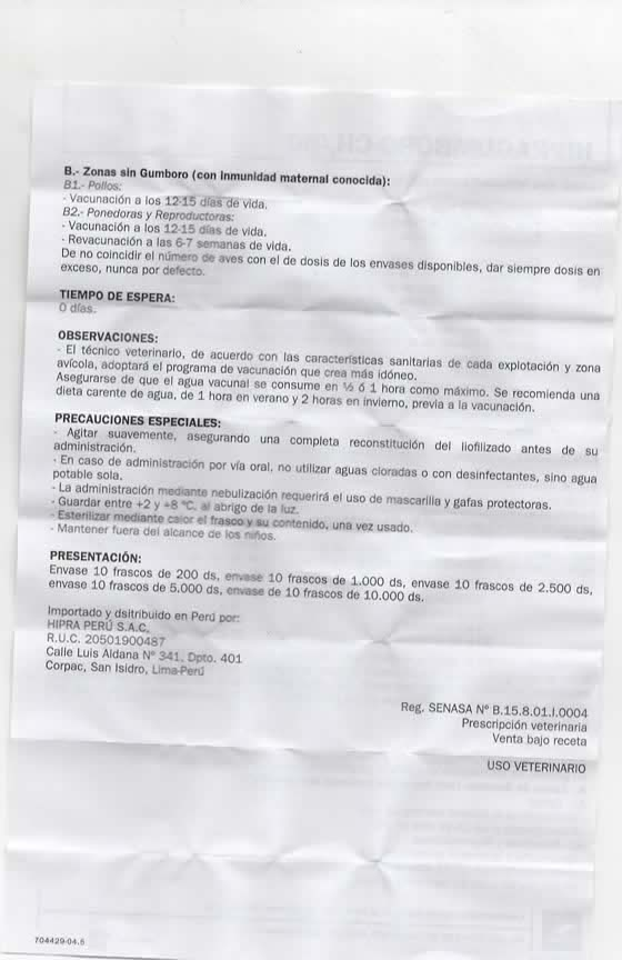 HIPRAGOMBURO CH/80 x1000 DS hipra mistiplas la joya pedregal